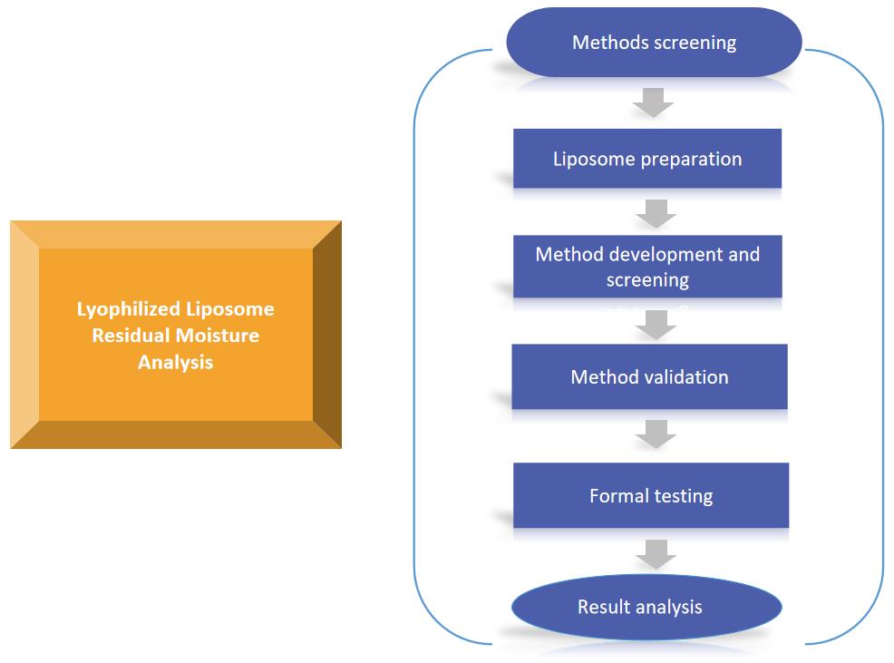 Fig.1 Workflow of lyophilized liposome residual moisture analysis.