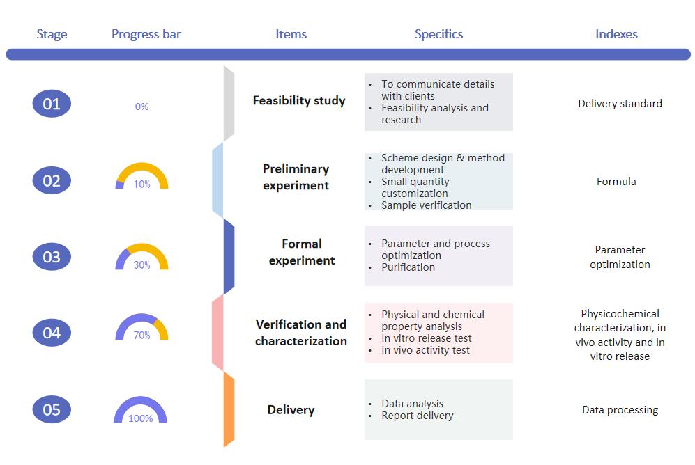 Fig.2 Workflow for pH- temperature sensitive liposome customization.