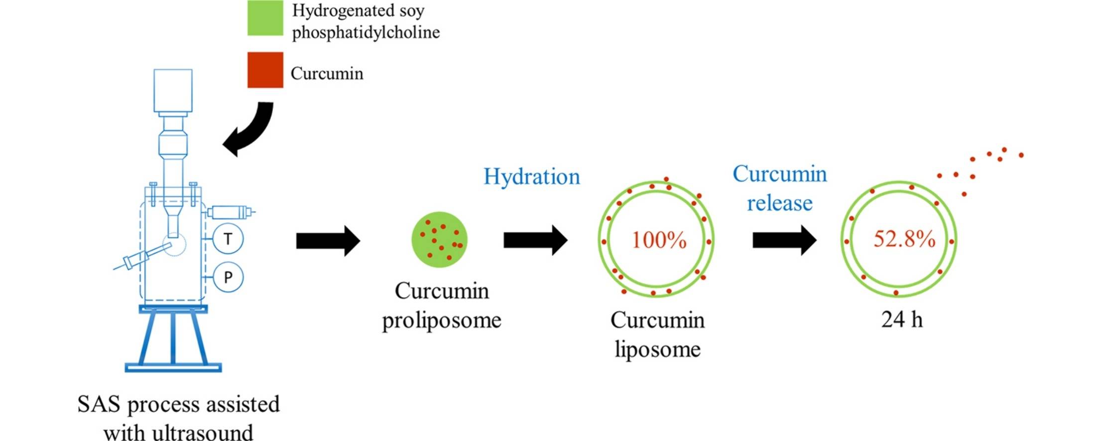 Fig.1 Release-controlled curcumin proliposome concept diagram.