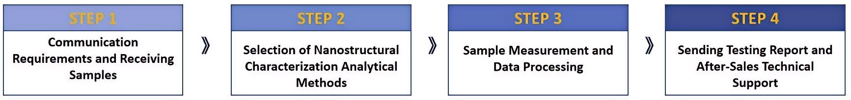 Fig.2 Our nanostructure characteristics analytical service process.