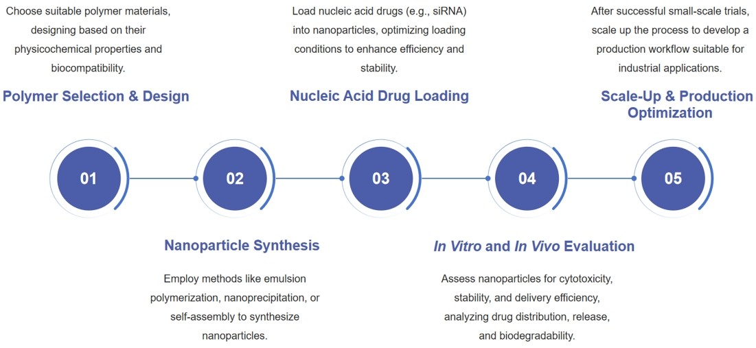 Fig.2 Development process of polymer nanoparticles.