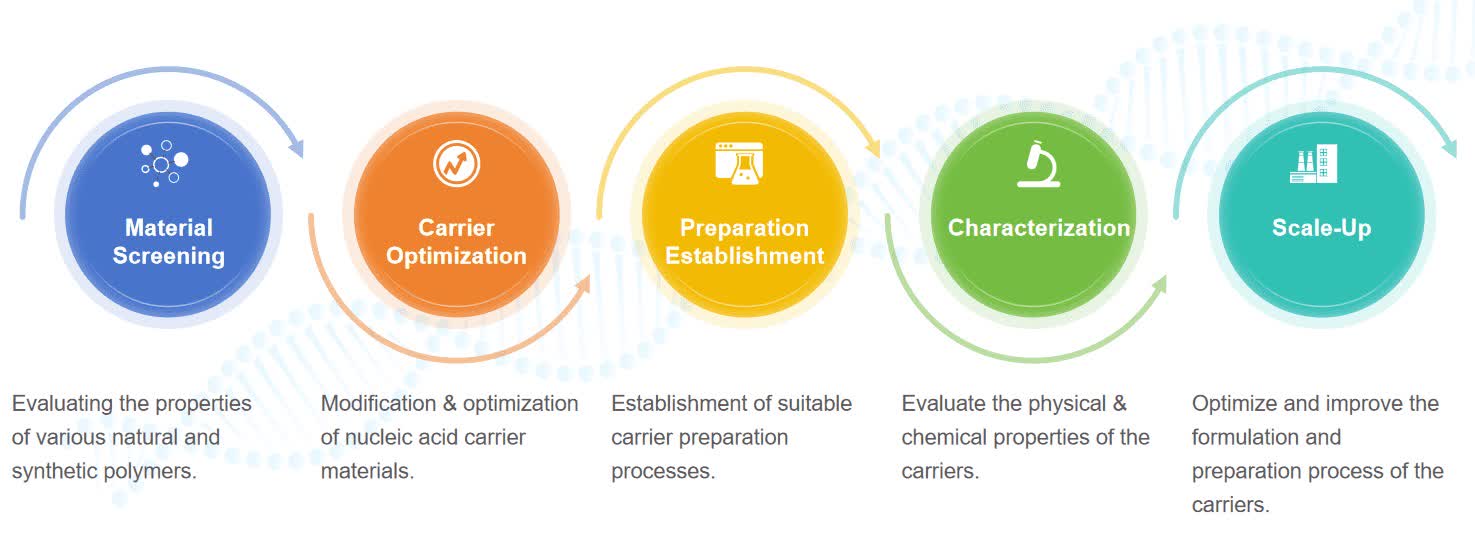 Fig.2 Nucleic acid carrier development workflow.