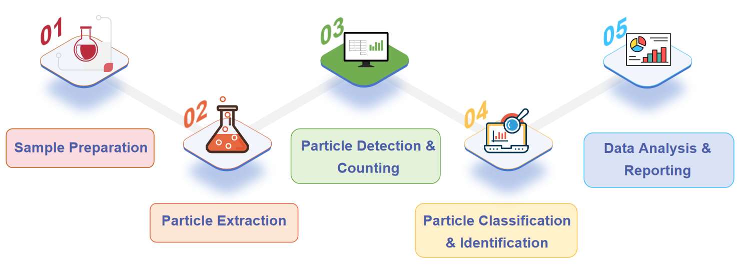 Fig.2 Flowchart depicting the particulate matter analysis process for nucleic acid drugs.