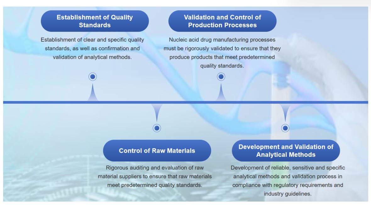 Fig.2 Quality control workflow for nucleic acid drugs.