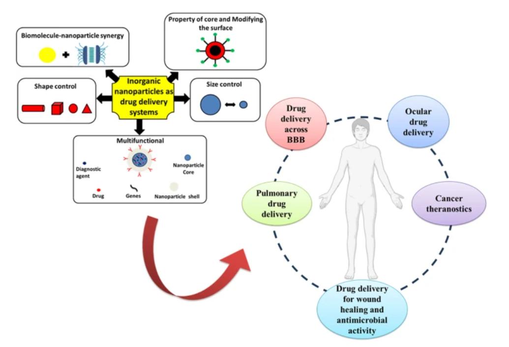 Fig.2 Inorganic nanoparticle platforms for drug delivery