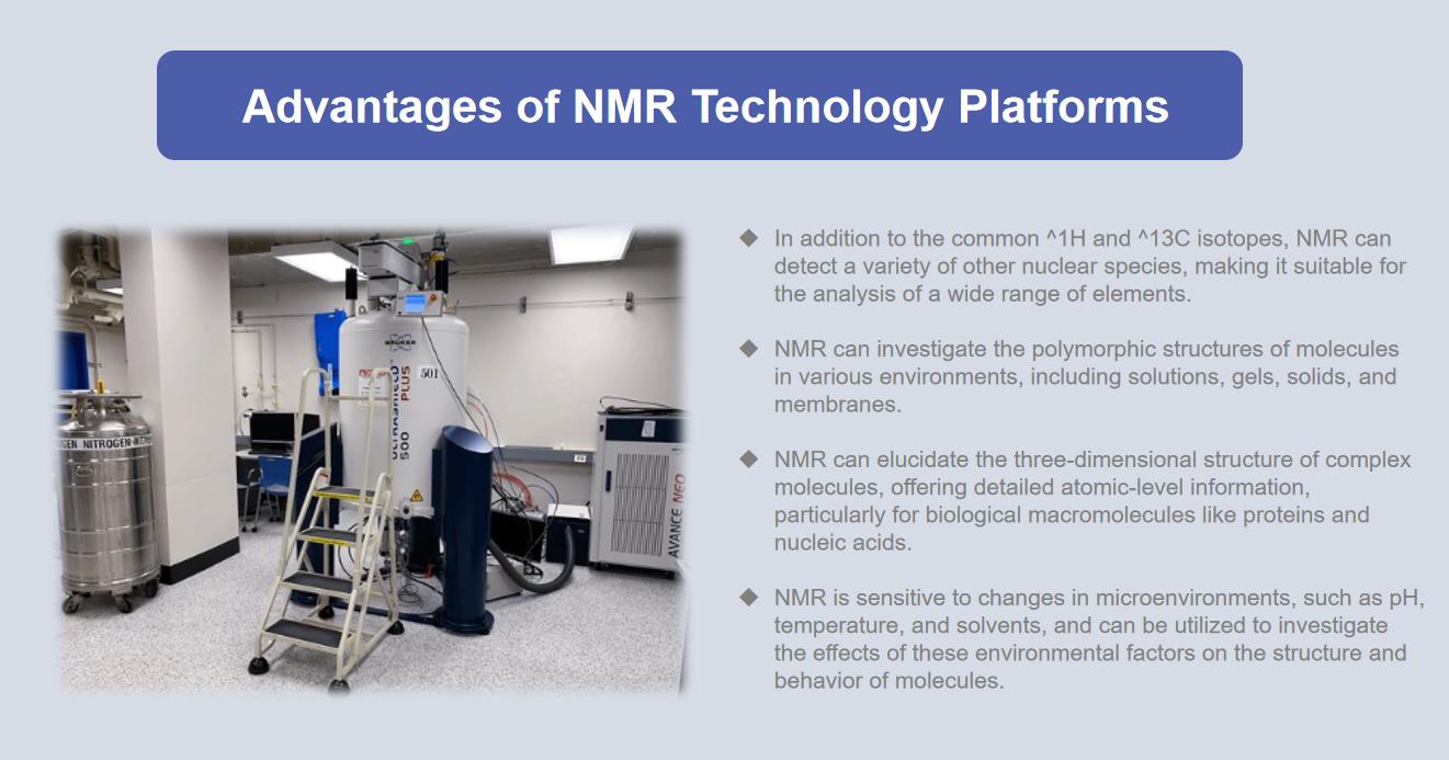 Fig.1 Advantages of NMR technology platforms.