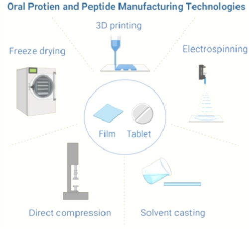 Fig.3 Technologies for Manufacturing Oral Proteins and Peptides.