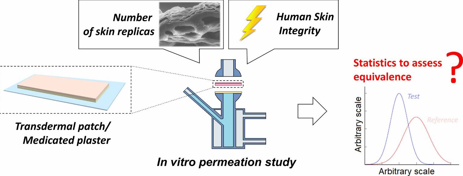 Fig.1 In vitro permeation test setup using Franz diffusion cells for drug penetration analysis.